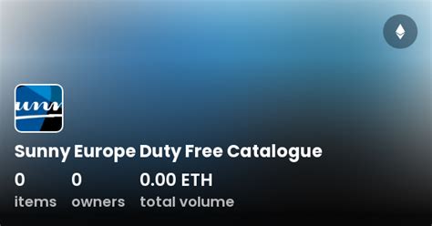 sunny europe duty free catalogue.